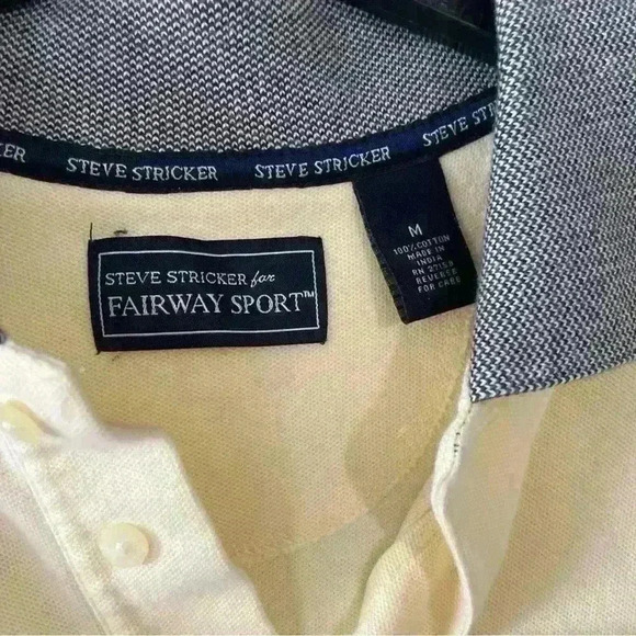 Steve Stricker For Fairway Sport Polo Size M Yellow - Picture 2 of 3